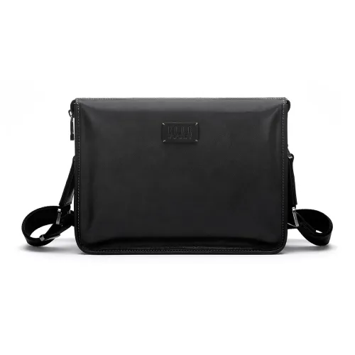 ELLE HOMME Сумка через плечо из натуральной коровьей кожи маленькая мужская черная