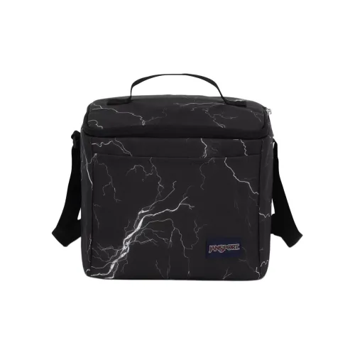 JanSport Полиэстер Сумка через плечо Сумка-ланчбокс Сумка для хранения Унисекс Молния Черный