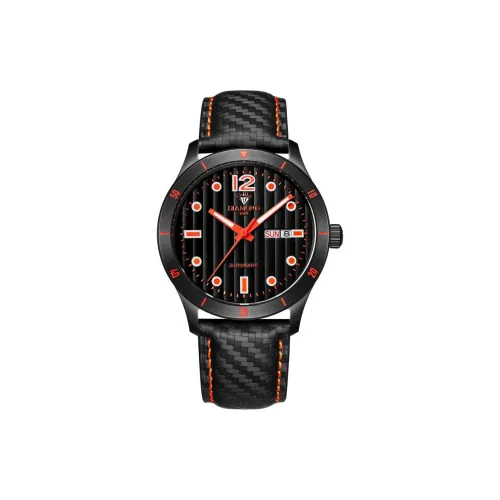 Ромб Автоматический Механический Механизм Часы Мужские Черный Циферблат