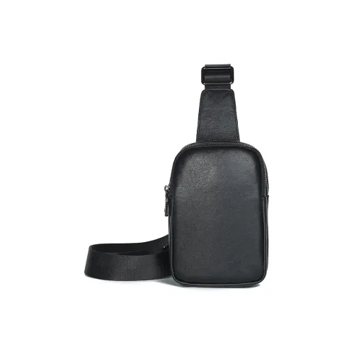 DOSRFINI Сумка через плечо из коровьей кожи стандартная мужская черная шоколадная