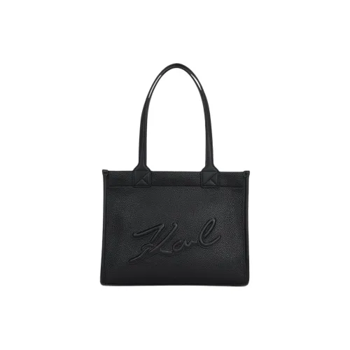 KARL LAGERFELD Переработанный полиуретан одна плечо сумка средний размер женский черный