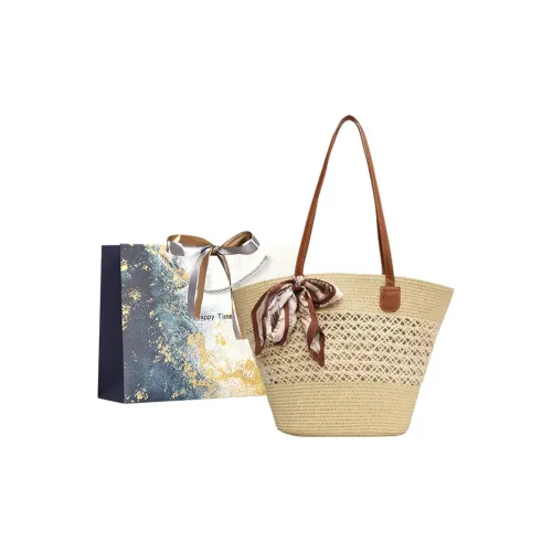 Iman's House Ткань Сумка Сумка через плечо Стандартная Женская Бежевая Хаки