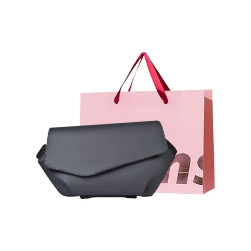 WHEELY BABY+ ПУ (полиуретан) Курьерская сумка Бананка Стандартная Мужская Серый Черный Синий