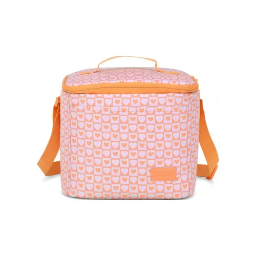 Jansport Полиэстер Сумка через плечо Сумка-ланчбокс Сумка для хранения Унисекс Оранжевый Розовый
