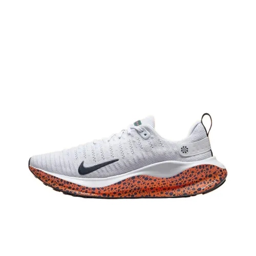 Nike React Infinity Run Flyknit 4 Slip-resistant Abrasion-resistant Low-top Беговые кроссовки Унисекс Белый Черный