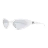 Белая оправа с прозрачными линзами