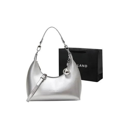 PINK·LAND ПУ (полиуретан) Сумка через плечо Сумка на плечо Стандартная Женская Экрю Вишнево-красный Серебристый Черный