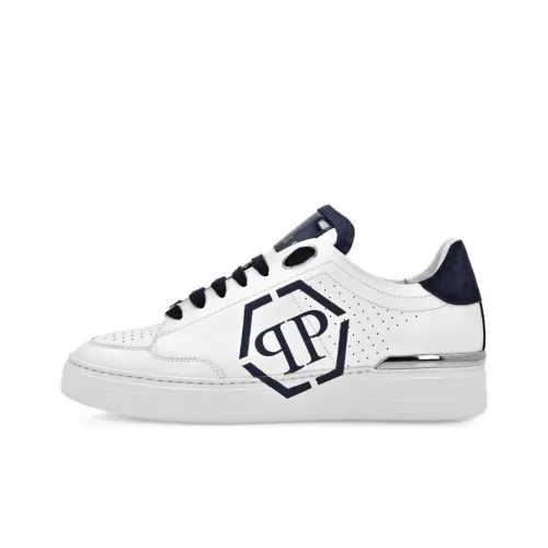 PHILIPP PLEIN Hexagon Low Топ Скейтборд Кроссовки Мужские Черно-Белые