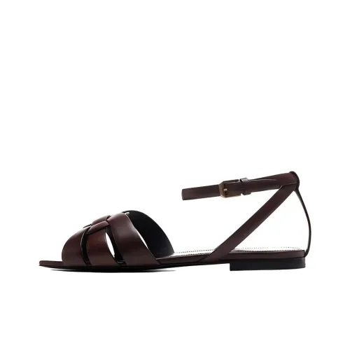 SAINT LAURENT TRIBUTE One Ремешок Сандалии Женские Коричневый