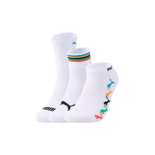 PUMA SOCK QUARTER 3 шт Белый Унисекс Наборы носков