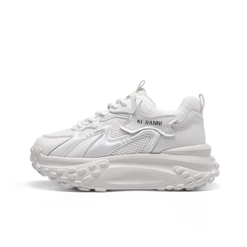 KEJIANNI Дышащий и Легкий Низкий Топ Кроссовки с Толстой Подошвой Женские