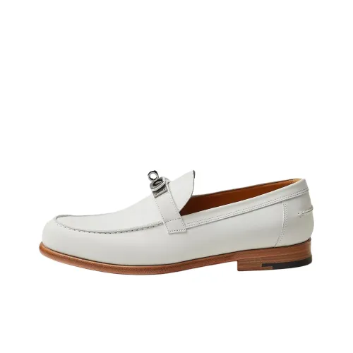 HERMES Destin Лоферы Мужские Белые