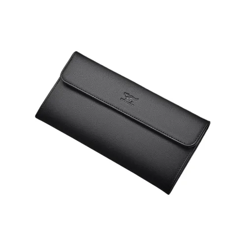 SEPTWOLVES Топ Коровья Кожа с Текстильным Кошельком Стандартный Мужской Черный