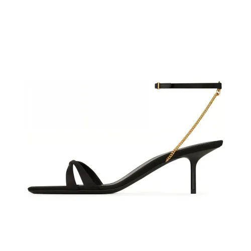 SAINT LAURENT One Ремень Сандалии 5,5 см Женские Черные