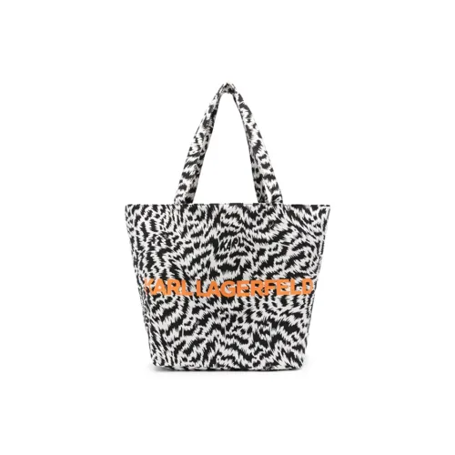 Сумка из холста Karl Lagerfeld сумка-тоут сумка для покупок женская сумка черный и белый оранжевый