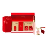 Помада #006G+Розовый корпус+Короткая цепочка+Бордово-красные губы