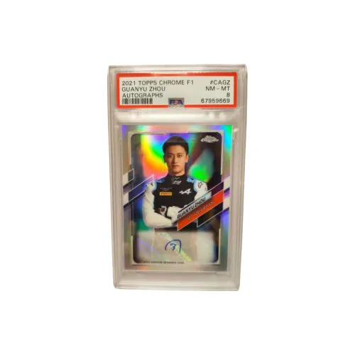 Topps Zhou Guanyu 2021 Chrome F1 Driver Autograph Card 400 400 PSA8 Signed Certified Cards 1 Pack Topps Zhou Guanyu 2021 Chrome F1 Драйвер Подписанная Картина Сертифицированные Карты 400 400 PSA8 1 Упаковка
