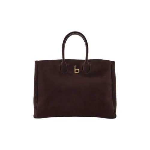 Burberry Rocking Horse Телячья кожа Тоут Сумка Сумка для покупок Сумка среднего размера Женская Темно-коричневая