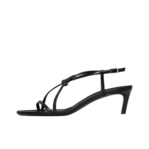 CELINE Cuir Triomphe Модные Сандалии 5 см Женские Черные