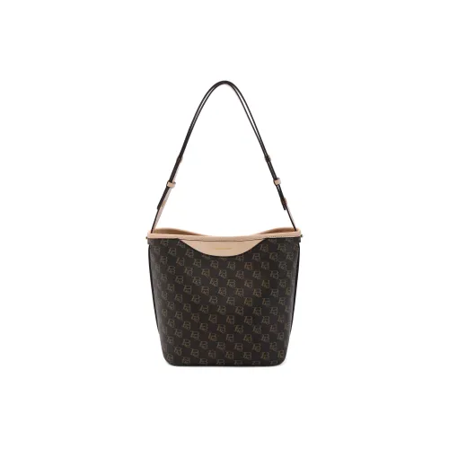 BELLE Premium Texture Сумка через плечо Средняя Женская Кофейная Бежевая