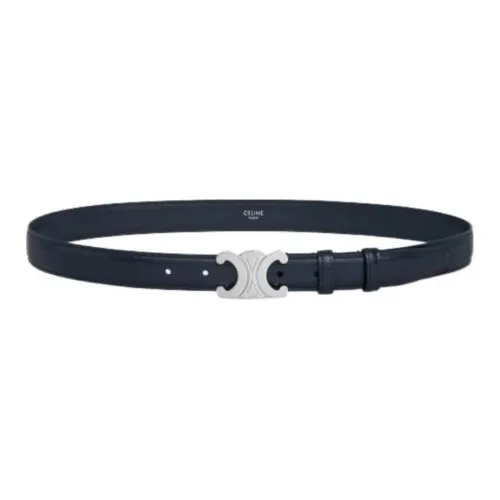 CELINE Кожаные ремни Мужской Синий Ширина 2,5 см
