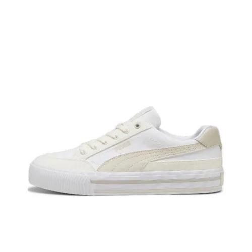 PUMA Court Classic Collection Vulc FS Low Скейтборд Кроссовки Унисекс Бежевый Белый