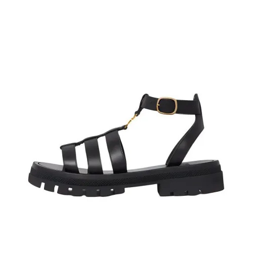 CELINE Triomphe One Ремешок Сандалии Женские Черные