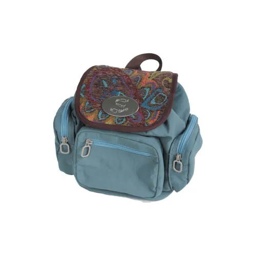 GOOD FOR NOTHING Нейлон с Жаккардом Рюкзак Маленький Женские Озерный Синий
