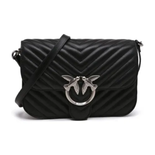 PINKO Love Bell Sheepskin Crossbody Bag Shoulder Bag Женская Черная