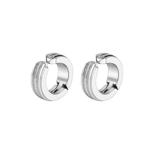 FOREVER MELODY Титановая сталь Нижняя заколка Серьги On Мужской Серебряный