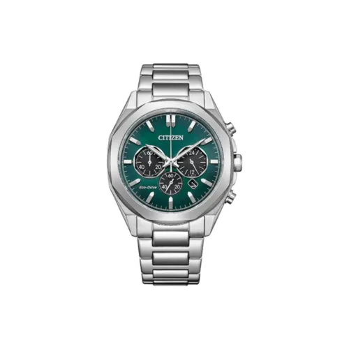 CITIZEN Eco Drive Series Светильник Кварцевый механизм Нержавеющая сталь Ремешок Часы 41 мм Мужские часы Зеленый циферблат