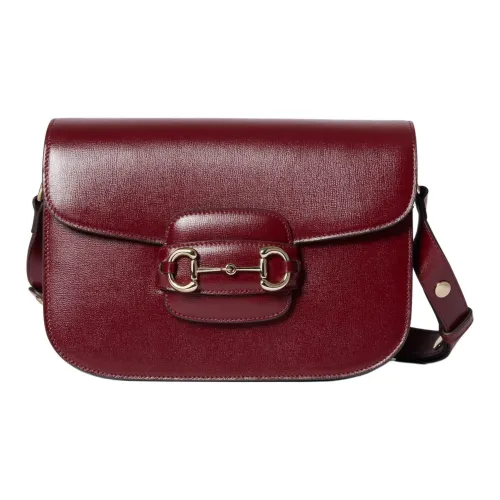 GUCCI Horsebit 1955 Кожа Сумка Сумка через плечо Женская Красная
