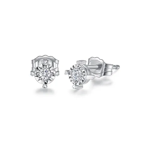 CHJ JEWELLERY Серьги-гвоздики из золота 18K для женщин