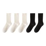 5 пар (Молочно-белый X3 + Черный X2)