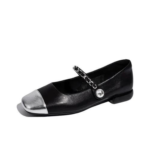 POOQ Грубый каблук Мэри Джейн Женские туфли