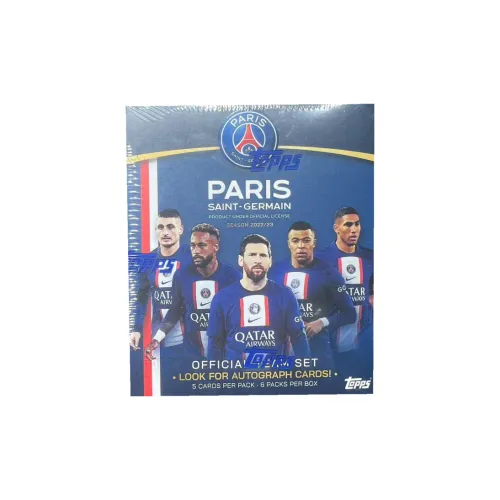 Topps 2022 23 PARIS SAINT GERMAIN Париж Клуб Официальный Команда Коробка Soccer Star Карточки Спортивные карты Целая коробка