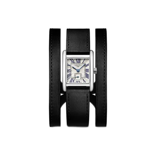 LONGINES Mini Dior Vina Series Кварцевый механизм Женские часы 21,5*29 мм Белый циферблат Корпус из нержавеющей стали Кожаный ремешок
