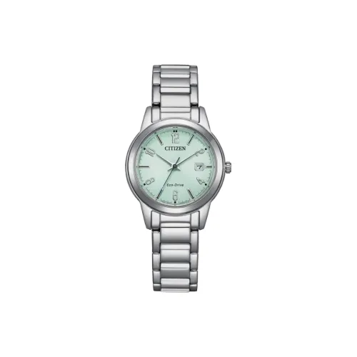 CITIZEN Солнечный кварцевый механизм нержавеющая сталь ремешок 29,4 мм женские часы зеленый циферблат