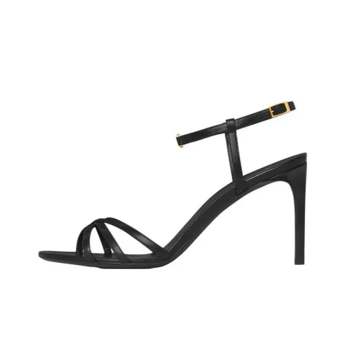 CELINE PARIS One Ремень Сандалии 8,5 см Женские Черный