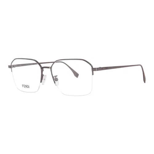 FENDI Металл Нерегулярная форма Оправы для очков Мужской Черный
