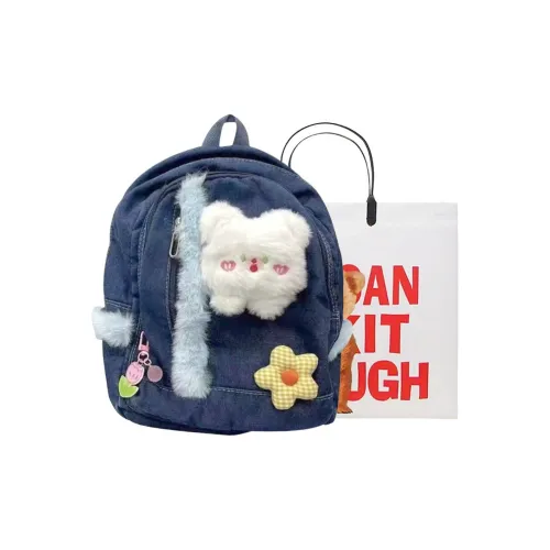 Worm's Home Denim Backpack Standard Women's Blue Worm's Home Деним Рюкзак Стандартный Женский Синий