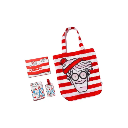 STAYREAL Where'S Willie Коллаборация Полиэстер Сумка-тоут Сумка для покупок Сумка через плечо Сумка Унисекс Красный Белый