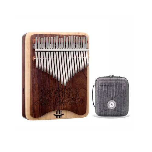 Hluru Double Layer Wah Wah Дизайн Kalimba с 21 тонами Maple+Black Oak Массивная древесина Одинарный СNOWBOARD Материал
