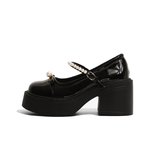 Medd Грубый каблук Мэри Джейн туфли 7,5 см женские