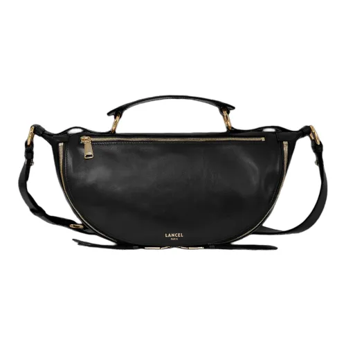 LANCEL Сумка из коровьей кожи сумка через плечо сумка на плечо средний размер женская черная