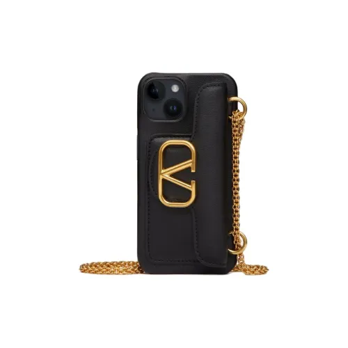 Valentino Телячья кожа Одно плечо Через плечо Чехол для телефона Женские Черный