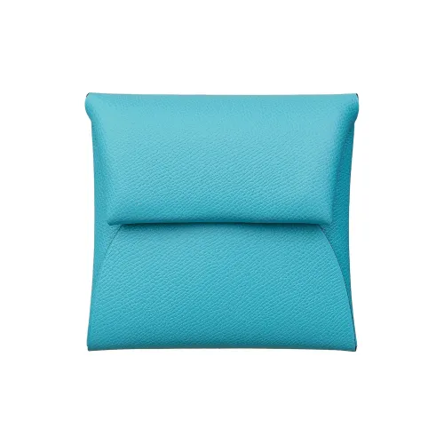 HERMES Bastia Madame Телячья кожа Кошелек Женские P3 BLEU DU Nord Northern Синий