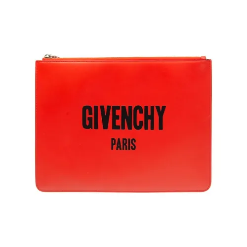 GIVENCHY Клатч из коровьей кожи женский красный