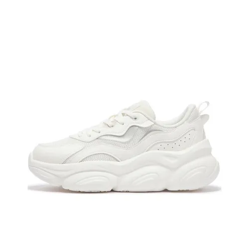 361° Moe Claws Износостойкий и Легкий Низкий Топ Повседневная Обувь Женская Белая Серебряная