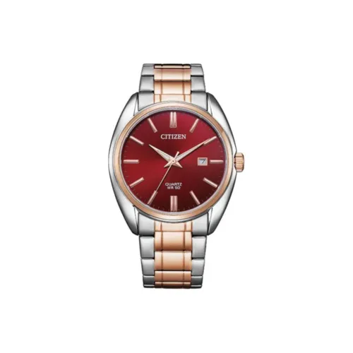 CITIZEN Кварцевый механизм нержавеющая сталь ремешок часы 41 мм мужские красный циферблат